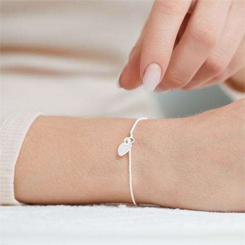 Bracelet Sterling Silver With A Heart Charm
