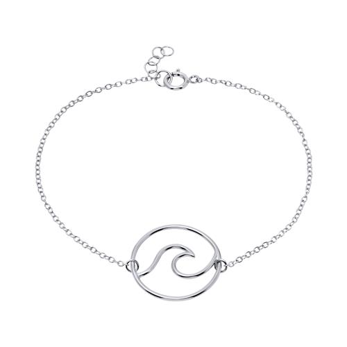 Wave Bracelet For Ladies In 925 Sterling Silver