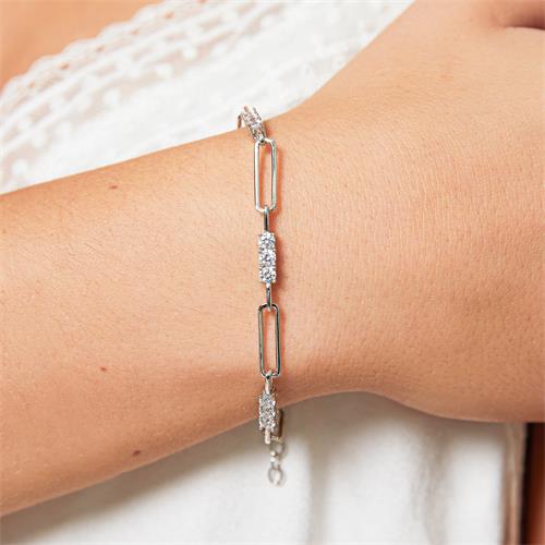 925er Silber Armband für Damen mit Zirkonia