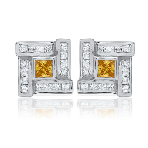 Exclusive Stud Earrings Sterling Silver With Zirconia