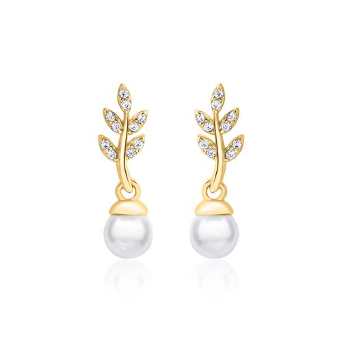 Pearl Earrings Made Of Gold-Plated 925 Silver