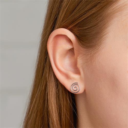Ear Studs For Ladies Spirals In Sterling Silver