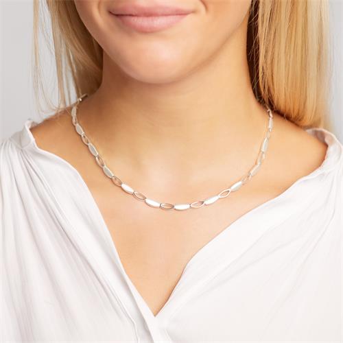 Modern Necklace Sterling Silver Glossy Matt