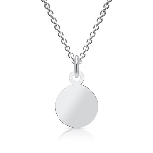 Small Round Pendant + Necklace Engravable