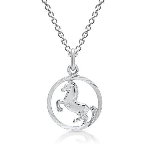 Sterling Silver Pendant Horse