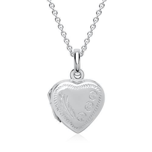 Silver Pendant Heart Shape Locket Decoration