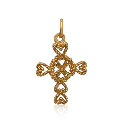 Silberanhänger Kreuz vergoldet