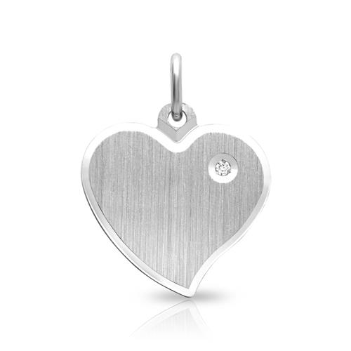 Sterling Silver Necklace Frosted Pendant