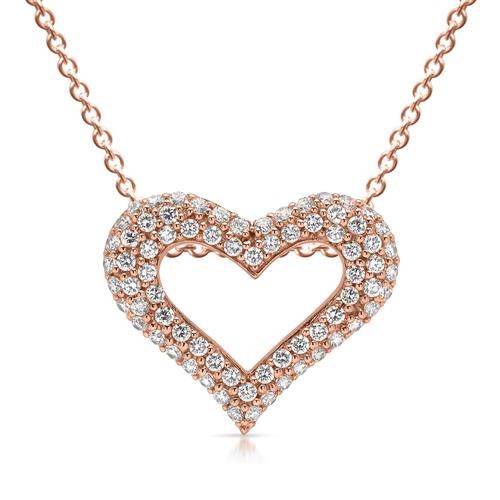 Rose Gold Plated Necklace With Heart Pendant