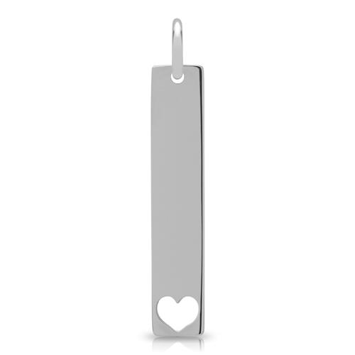 Pendant With Heart-Cut-Out Sterling Silver