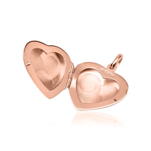 Heart Locket Engravable Rose Gold Plated