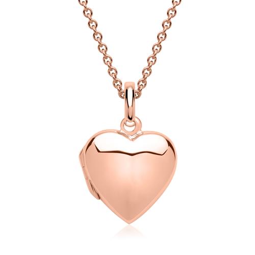 Heart Locket Engravable Rose Gold Plated