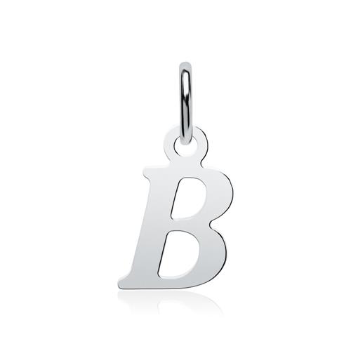 Kette mit Buchstabenanhänger B aus 925er Silber