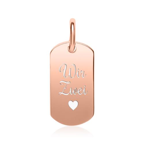 Engraving Chain In Sterling Sterling Silver Rose Gold Plated