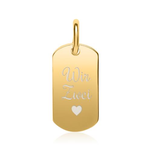 Necklace In Gold-Plated Sterling Silver, Engravable
