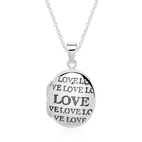 Engravable Love Locket In Sterling Silver