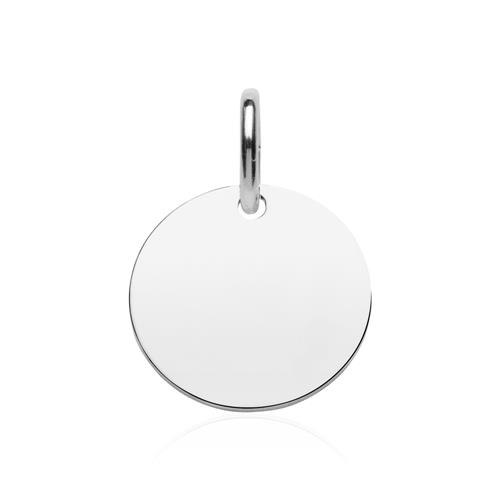 Circle Pendant In Sterling Silver, Engravable