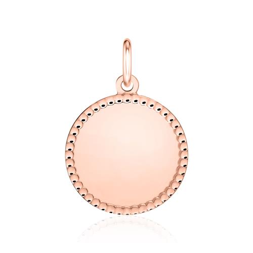 Circle Pendant In Rose Gold Plated 925 Silver