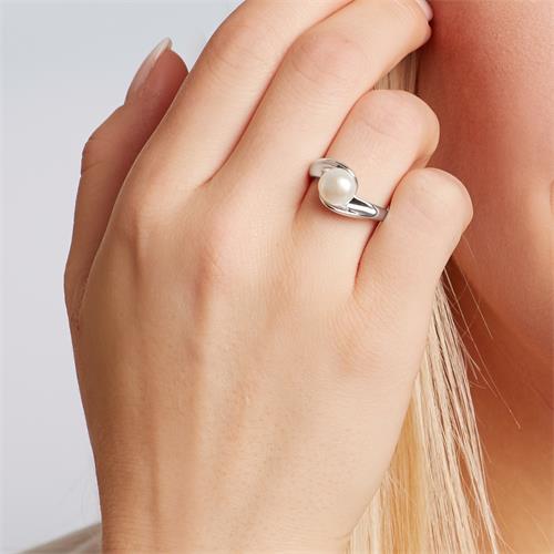 925 Silber Ring mit Perle