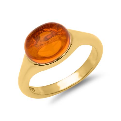 Sterlingsilber Ring vergoldet mit Steinbesatz