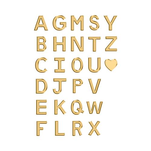 Buchstabenkette aus vergoldetem 925er Silber