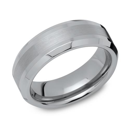 Tungsten Ring, Partially Polished, Robust