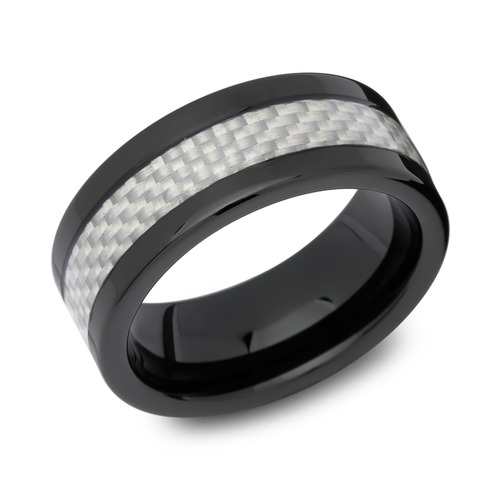 Wedding Rings Tungsten Carbon Inlay Partner Rings