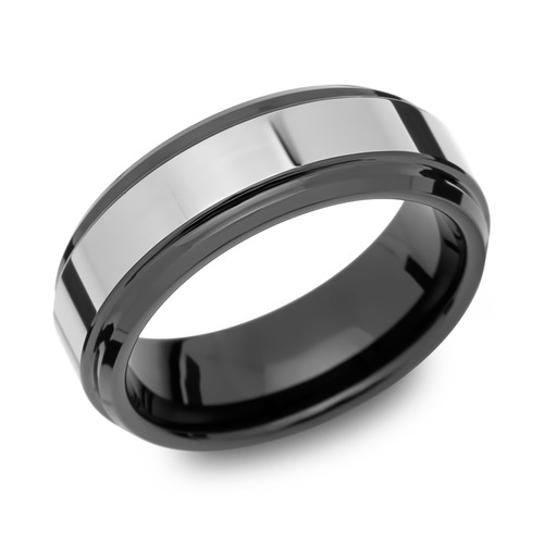 Black Tungsten Wedding Rings Robust
