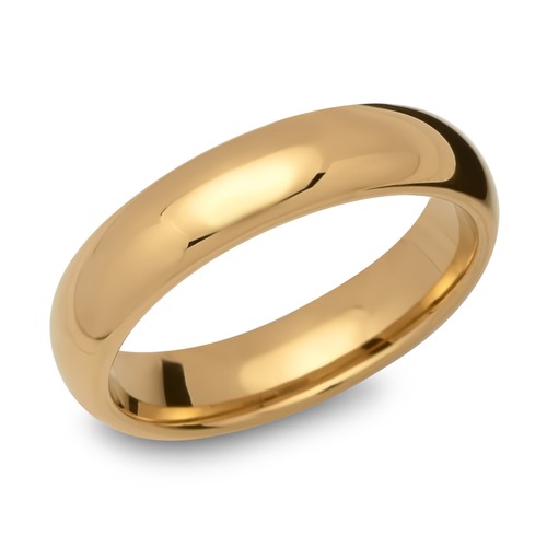 Gold Plated Tungsten Wedding Rings 5mm