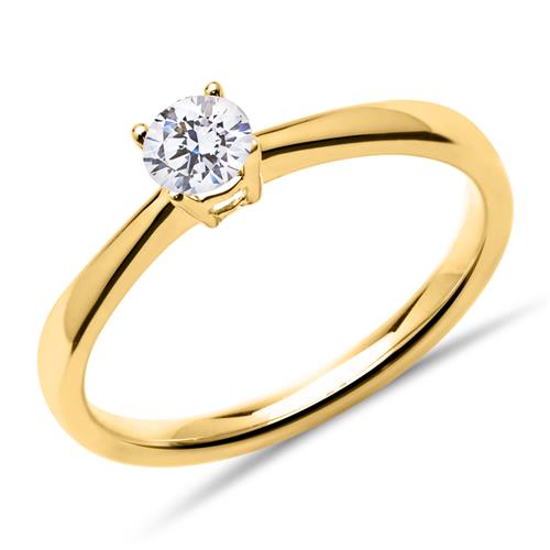 Solitärring 585er Gold mit lab-grown Diamant 0,25 ct.