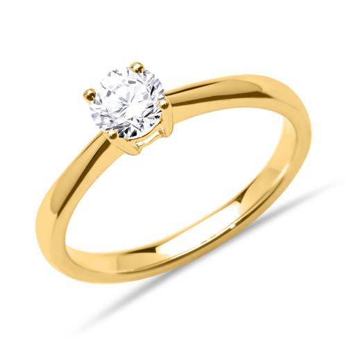 Diamant 0,50 ct Verlobungsring 585er Gelbgold