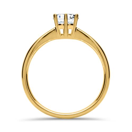 14ct Yellow Gold Engagement Ring Diamond 0,50ct