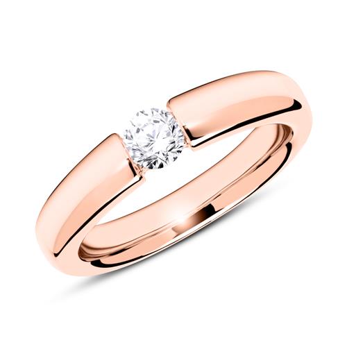 Ring aus 750er Roségold mit Diamant 0,25ct.