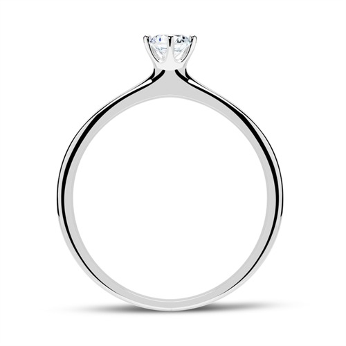 Ring In 18ct White Gold With Diamond 0,25 ct.