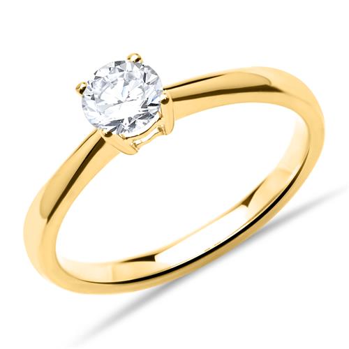 Ring aus 18K Gold mit Diamant 0,50 ct.