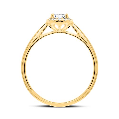 Verlovingsring In 14 Karaat Goud Met Diamanten