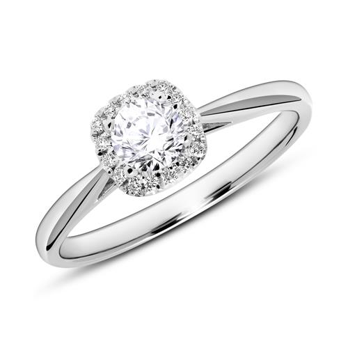 Engagement Ring In 950 Platinum With Diamonds