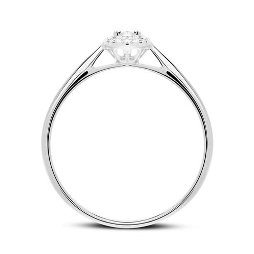 18K Witgouden Ring Met Diamanten