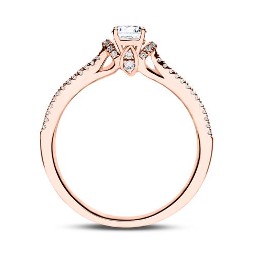 Verlobungsring aus 750er Roségold mit Diamanten