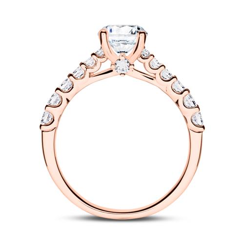 Engagement Ring In 18ct Rose Gold With Diamonds