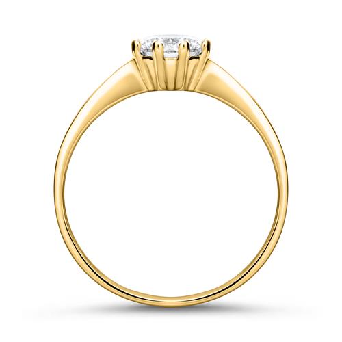 Engagement Ring In 9K Gold With Zirconia