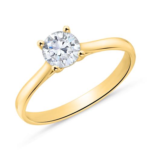 18ct Gold Engagement Ring With Diamond