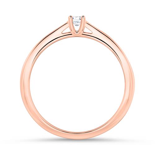 🦚 585er Roségold Ring mit Diama...