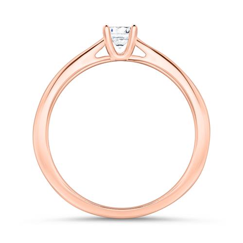 585er Roségold Ring mit Diamant