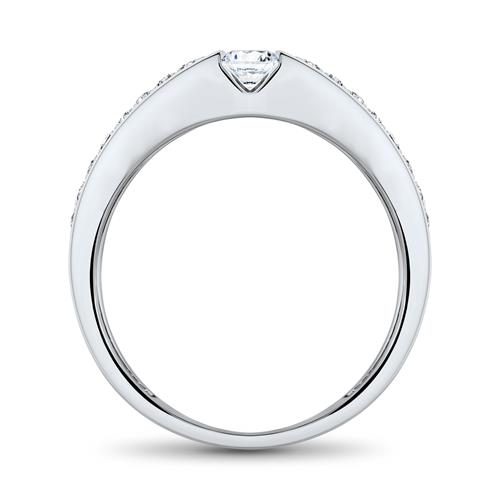 950 Platinum Engagement Ring With Diamonds