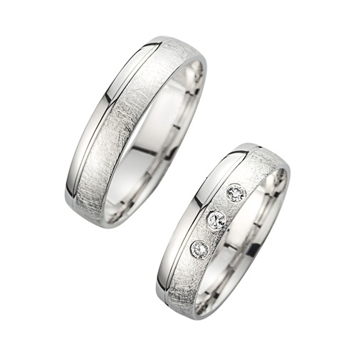 Wedding Rings White Gold With Diamonds Width 5 mm