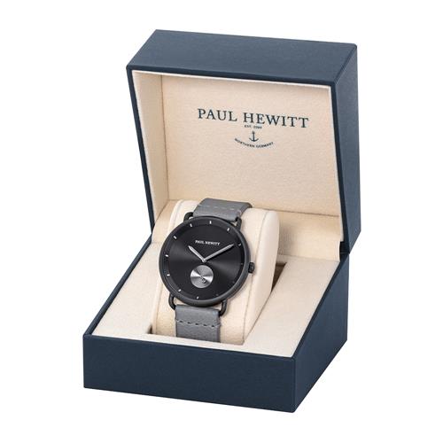 Mens Watch Breakwater Line With Grey Leather Strap