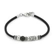 Men's bracelet matteo leather and stainless steel