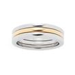 Ladies ring astratto made of stainless steel, partly gold-plated
