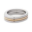 Ladies ring astratto made of stainless steel, partly gold-plated